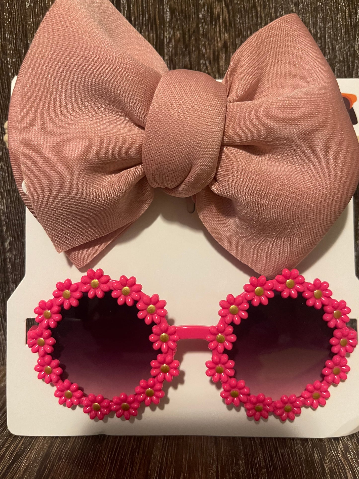 Girls hair Bow with matching glasses