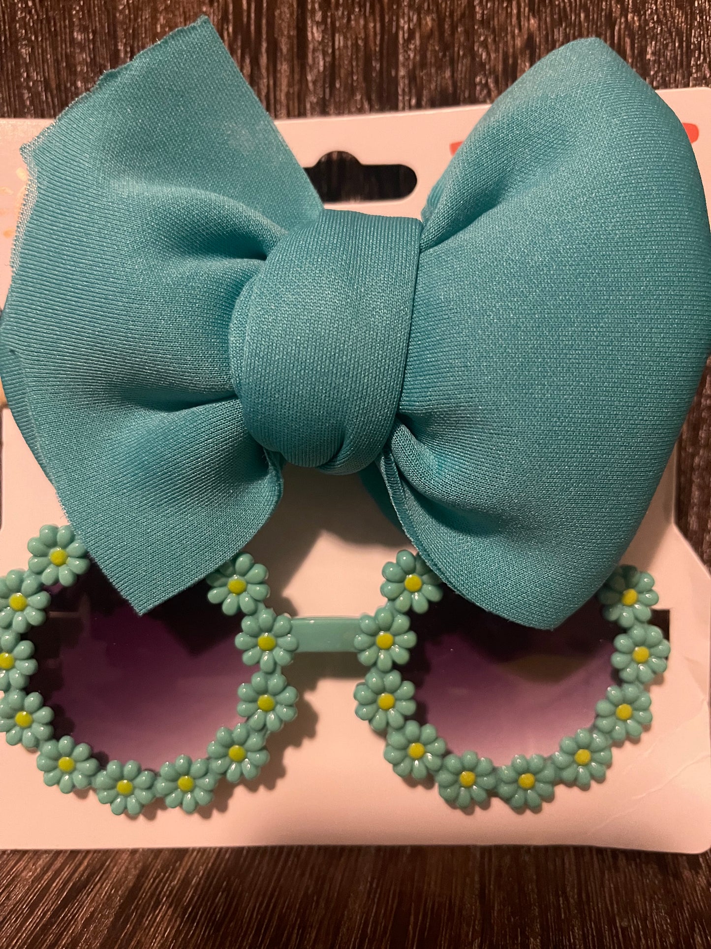 Girls hair Bow with matching glasses