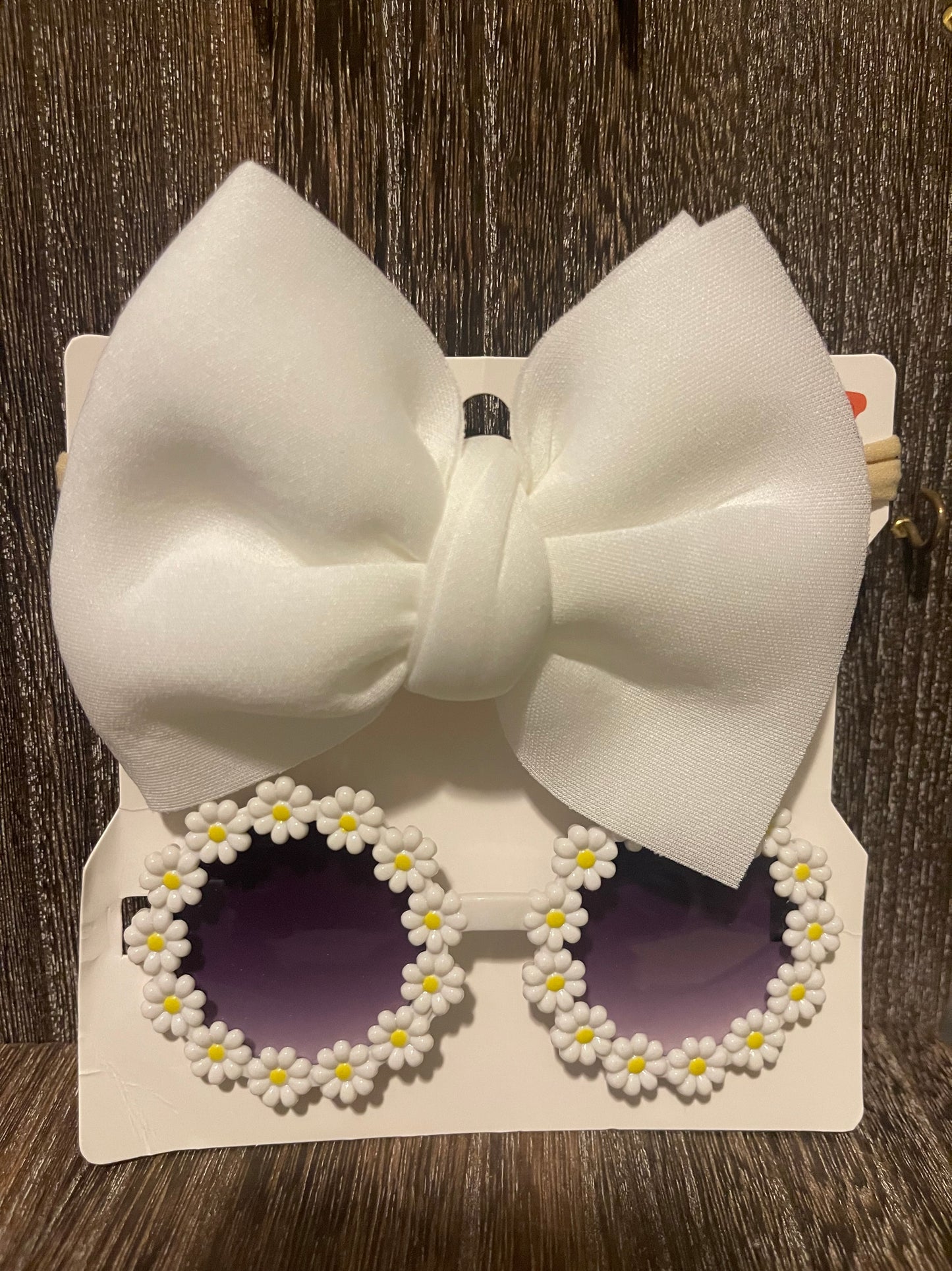 Girls hair Bow with matching glasses