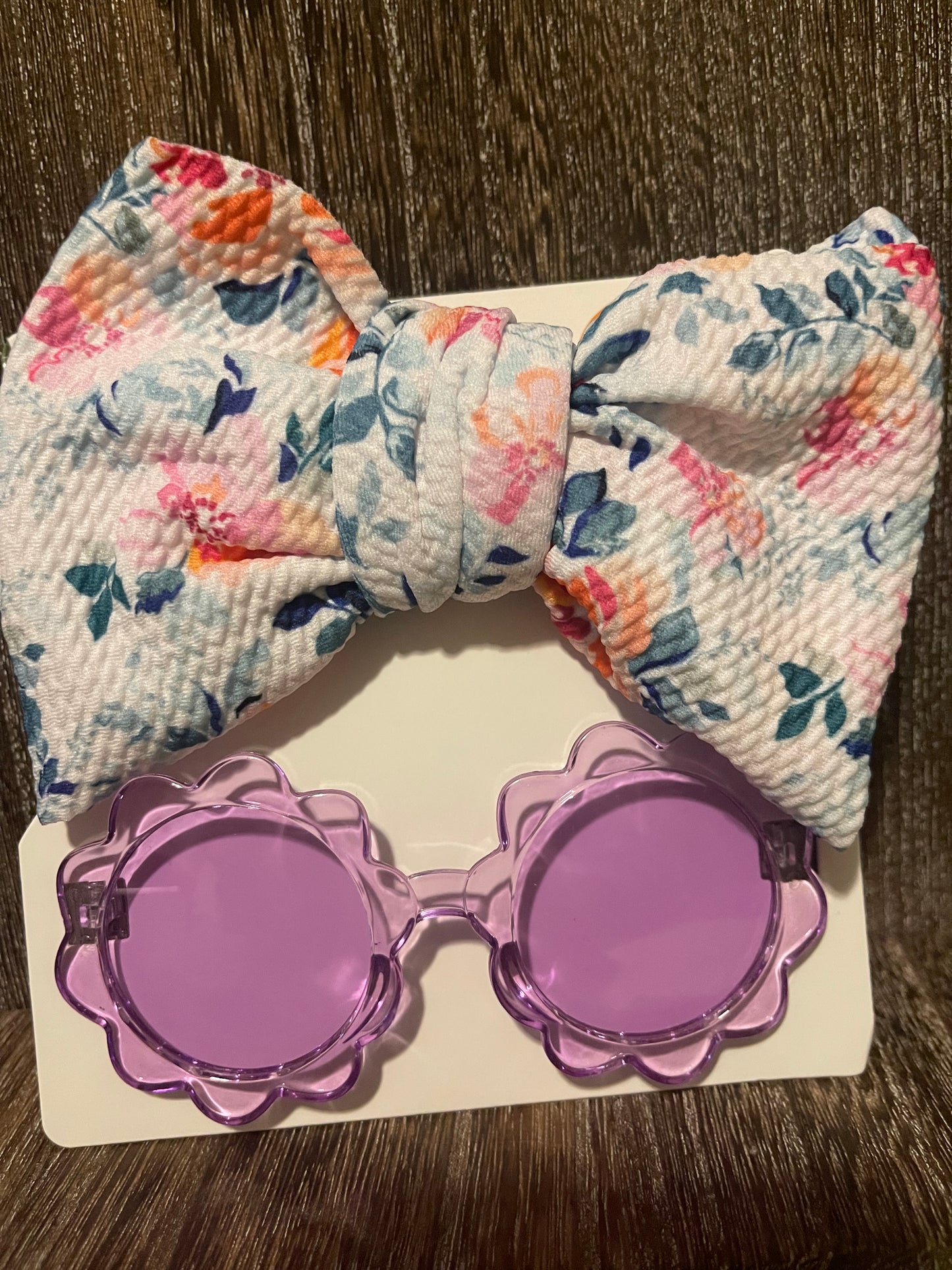 Girls hair Bow with matching glasses