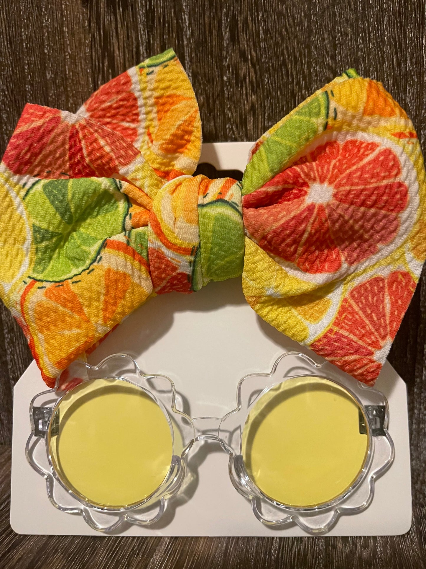 Girls hair Bow with matching glasses